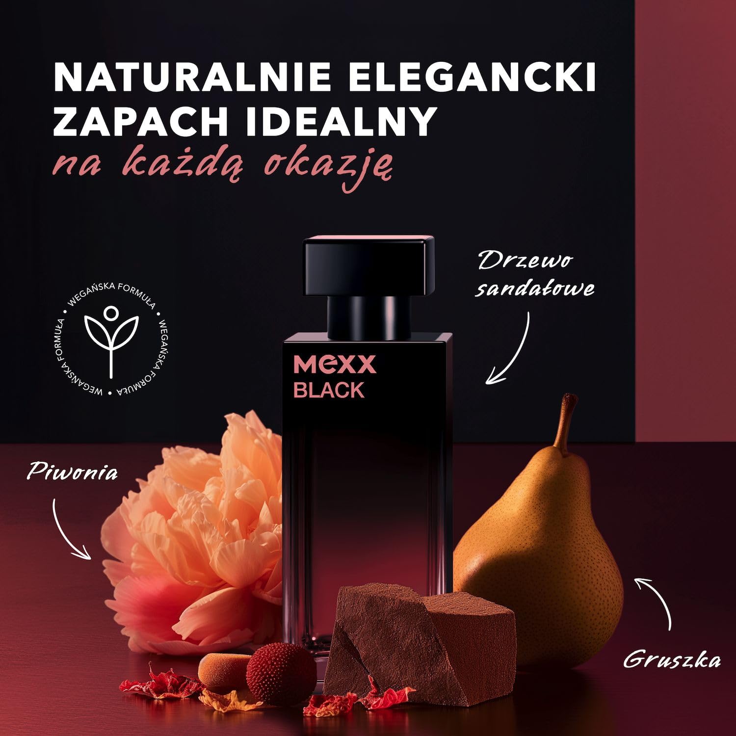 Mexx Black Woda Toaletowa dla Kobiet, o Kwiatowo-Owocowym Zapachu, 30 ml