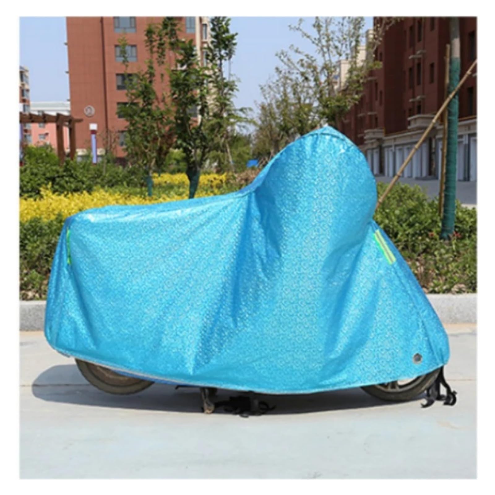 Funda para Moto Scooter para Ropa De Motocicleta Protector Solar Cubierta Tela para Lluvia Pedal Bicicleta Eléctrica Grande General Engrosada(Blue)