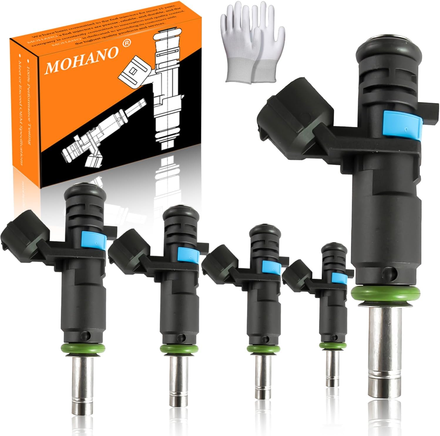 Engine Fuel Injector Kits FJ1067 Fit for Volkswagen Beetle & Jetta 2007-2014, Golf 2010-2014 Passat 2012-2014 Rabbit 2007-2009 Set of 4 Fuel Injectors Replace OE # 07K906031C FJ1067 85212237 FI11378S