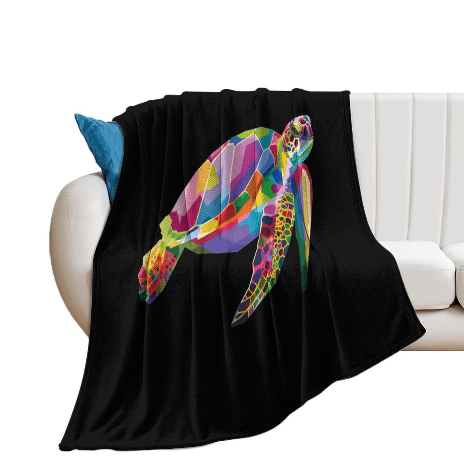 Tropical Small Turtles Soft Flannel Blanket Throw Fashion Plush Blankets Lightweight Throws for Couch Bed 66