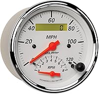 Vista 3 de Auto Meter 1381 Arctic White Tach/Speedo Combo