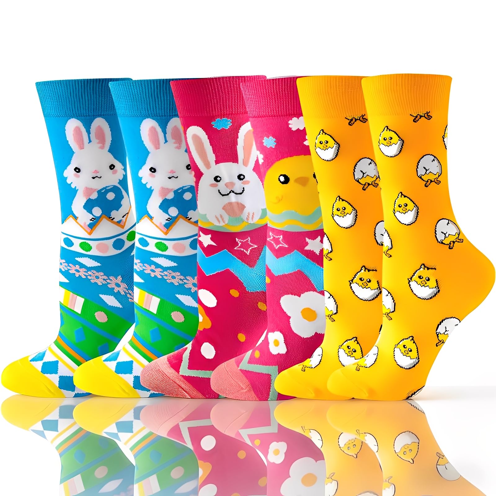 Scinzene 3 Paar Ostersocken Damen Herren – Socken Ostern Aus 100% Baumwolle, Lustige Ostern Socken Eu 36–43 Für Oster Geschenke & Ostergeschenke Erwachsene