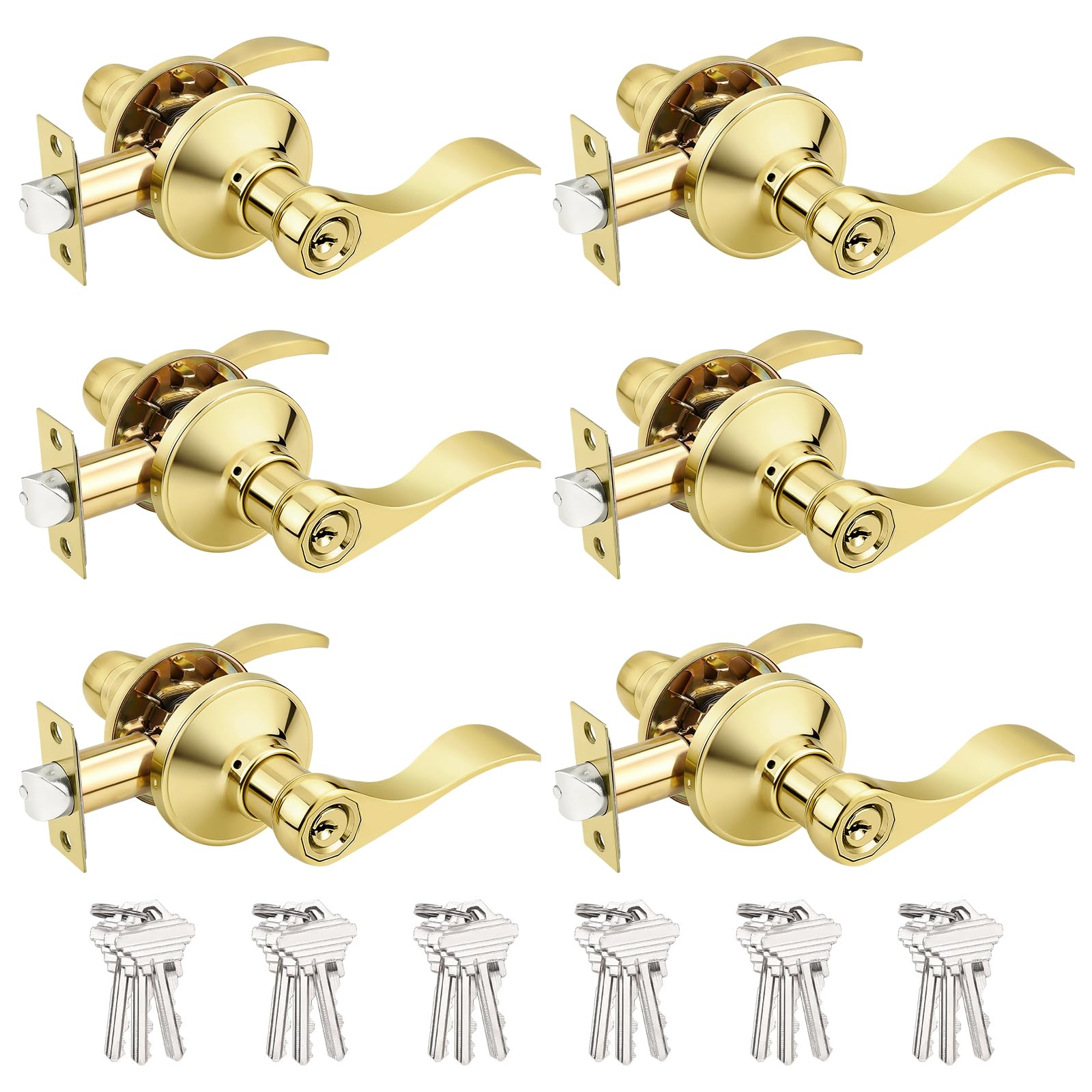 Probrico Black Entry Knobs - Keyed Alike Lockset -28