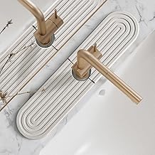 Diatomite Sink Splash Guard - DryingNeat Kitchen Faucet Mat, Instant Dry Water Absorbing Stone Tray for Sink, Durable Protector for Kitchen Bathroom Counter [Light Grey, 17.7" x 3.9"]