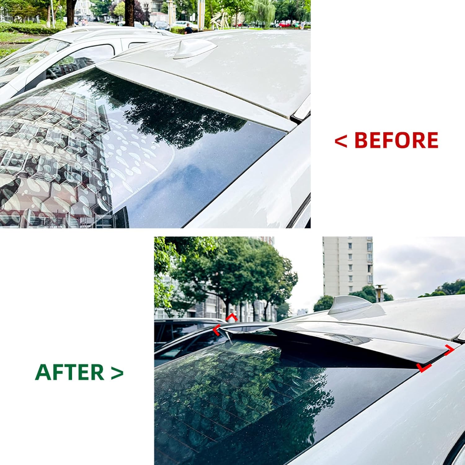Car Rear Trunk Spoiler Kit+Roof Splitter Wing for BMW X4 F26 2014-2018