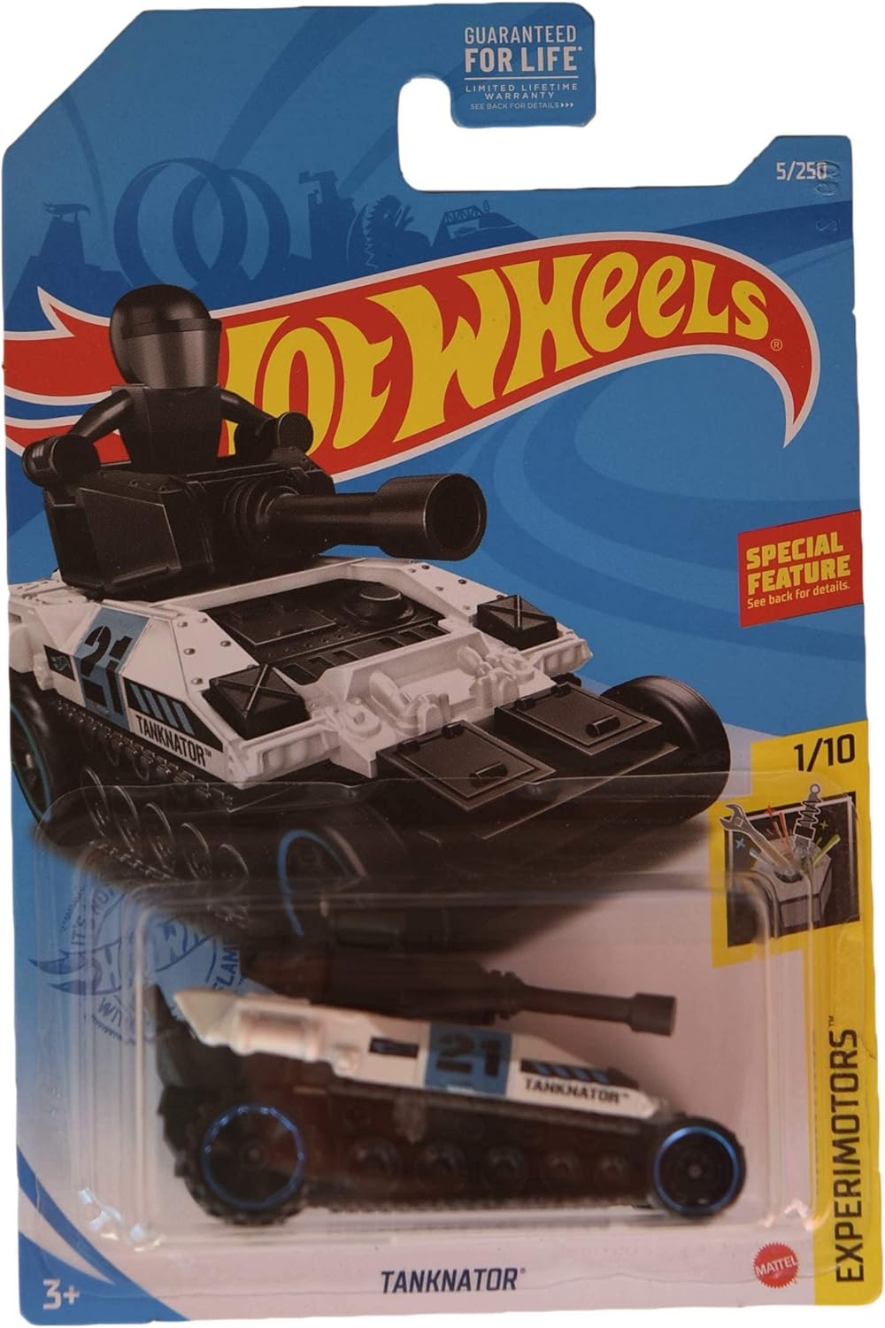 Hot Wheels Tanknator - White/Black - 5/250 Experimotors 1/10
