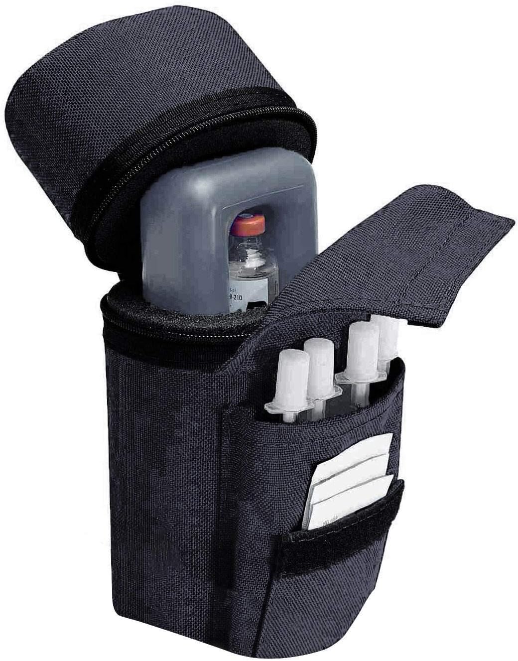 Medicool Insulin Protector Compact Case 2 Freezer Cooling Pack 16 Hours Cool for Diabetic | IP BLACK