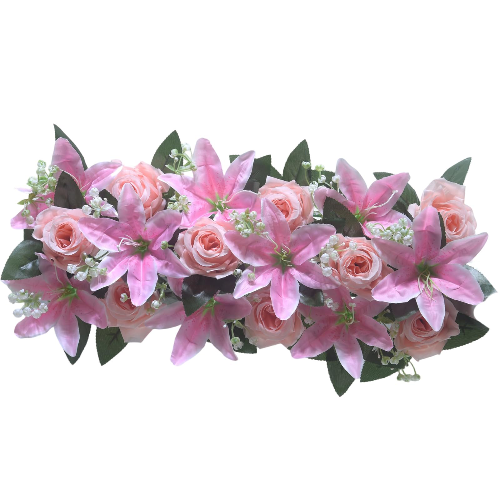 Buxuaaaa Rose Flower Arrangement Weather Resistant Flower for Wedding Table Centerpieces Anniversaries Celebration Wedding Arrangement Fraudulent Flowers