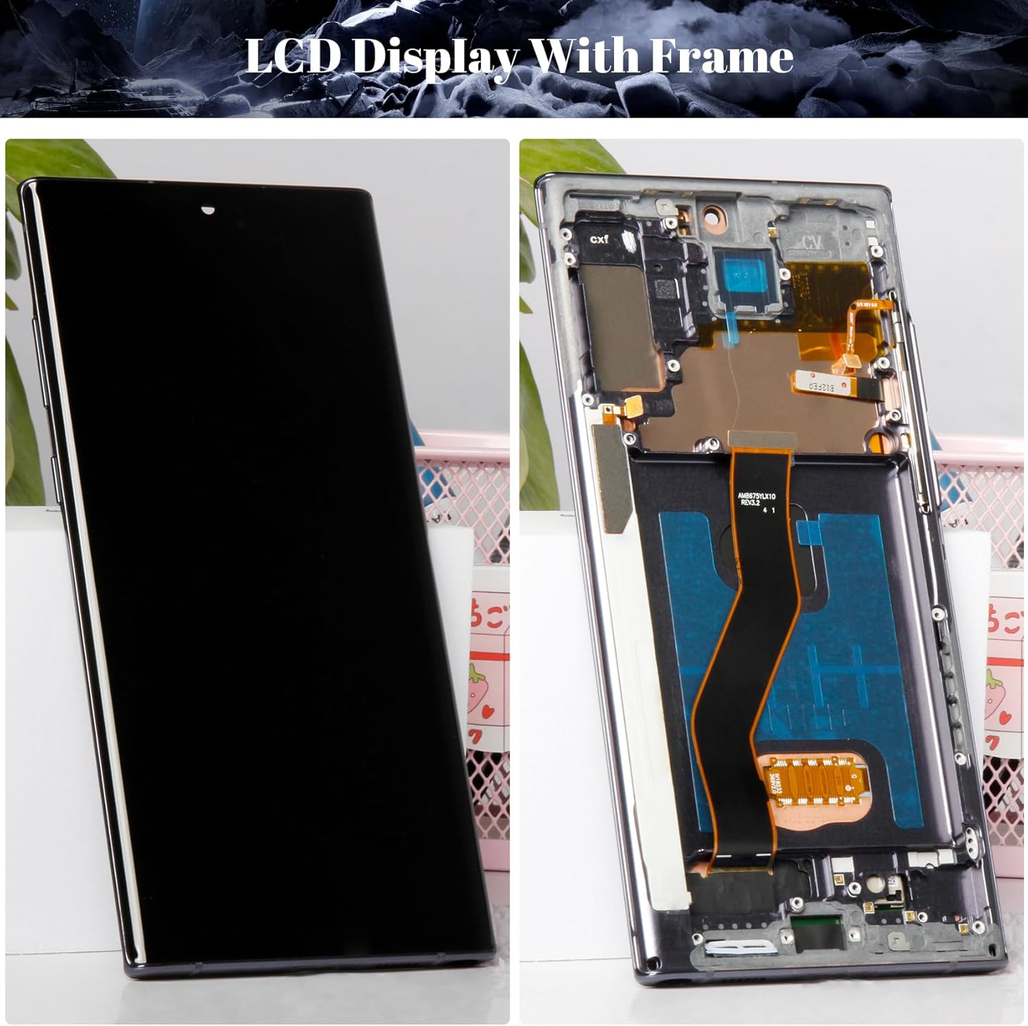 OLED for Samsung Note 10 Plus Screen Replacement for Samsung Galaxy Note 10 Plus 4g/5g LCD Screen for Galaxy SM-N975 SM-N976 LCD Touch Screen Digitizer Assembly Repair Kits with Frame (Black)