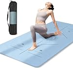 Tapis de yoga extra large 80cm x 183cm, 8mm Épaisseur TPE Tapis de yoga pour entraînement à domicile, Tapis d'exercice non glissant pour Pilates Stretching, Tapis de sol écologique pour les grands gens, avec sac de transport