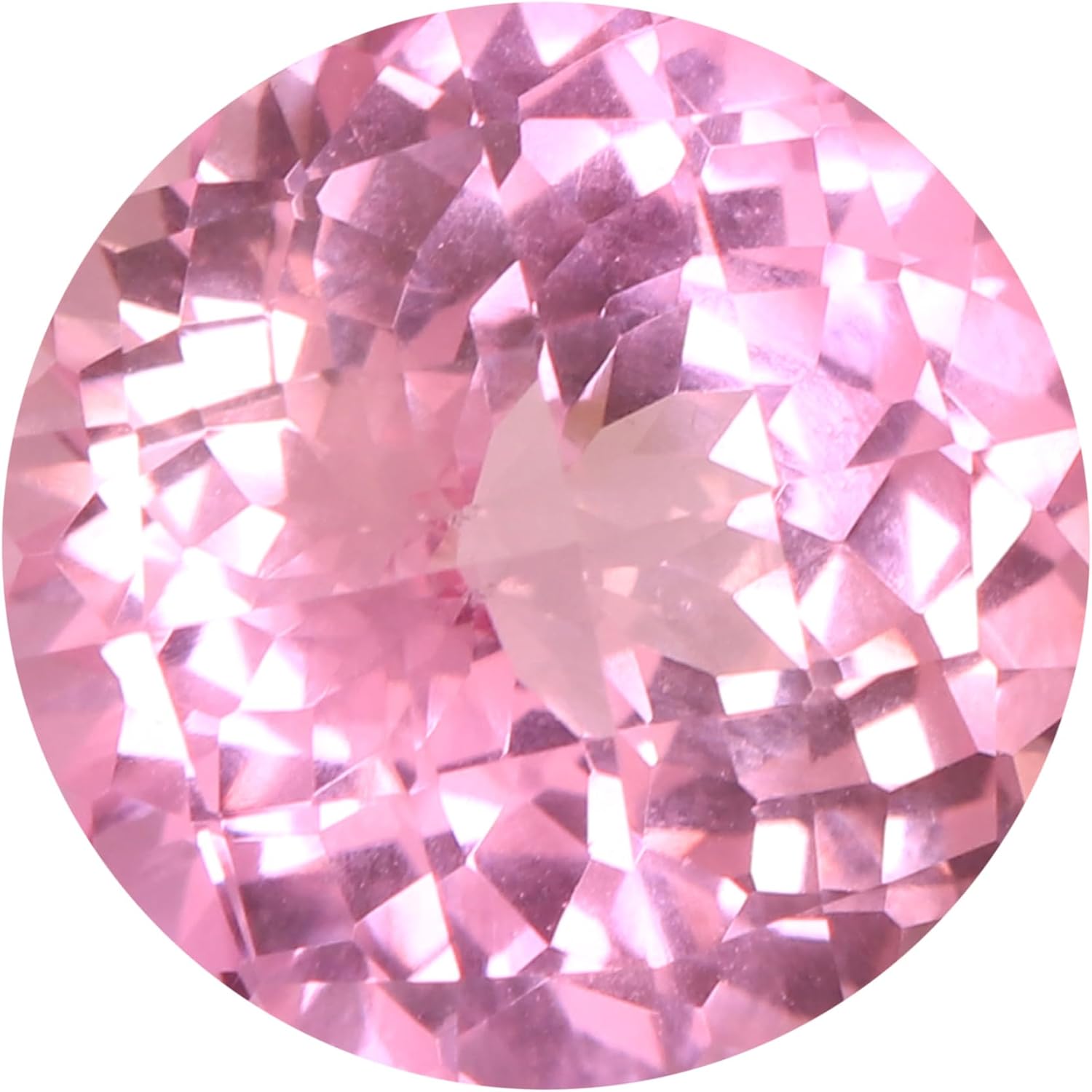 REAL-GEMS Jewelry Making Gesmstones 10.55 Carat Pink Kunzite Round Cut Loose Gemstone for Ring