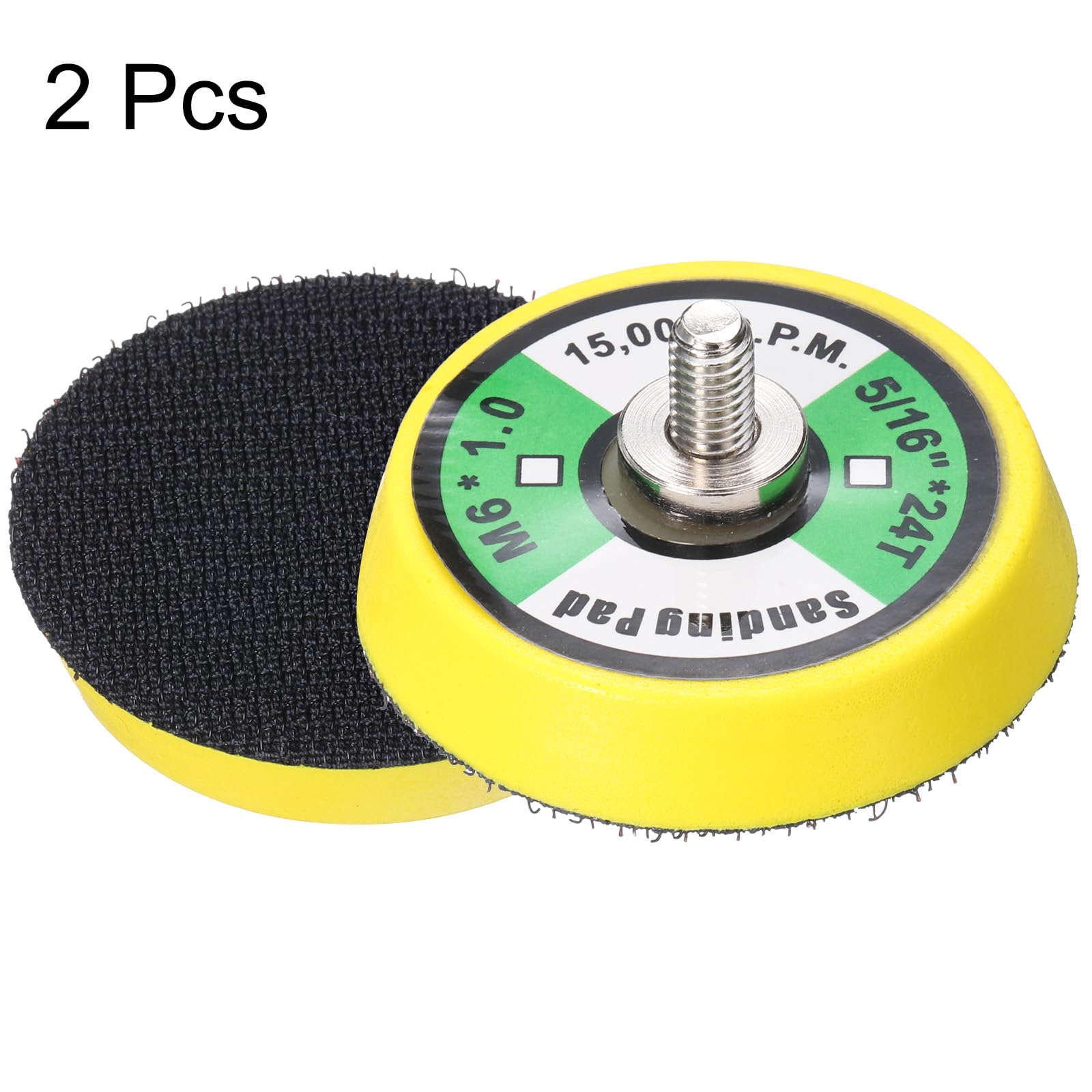 Sourcingmap 2 Inch Hook and Loop Backing Sanding Pads with M6*1mm Thread for Diamond Sanding Finishing Polishing Buffing Pads - Image 3