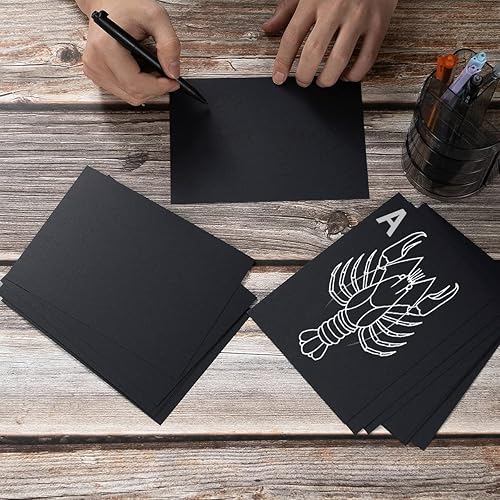 Miniatura 5 de Paquete de 100 tarjetas de papel grueso en blanco para invitaciones, tarjetas de felicitación, postales, fotos, papel grueso de 250 GSM (azul