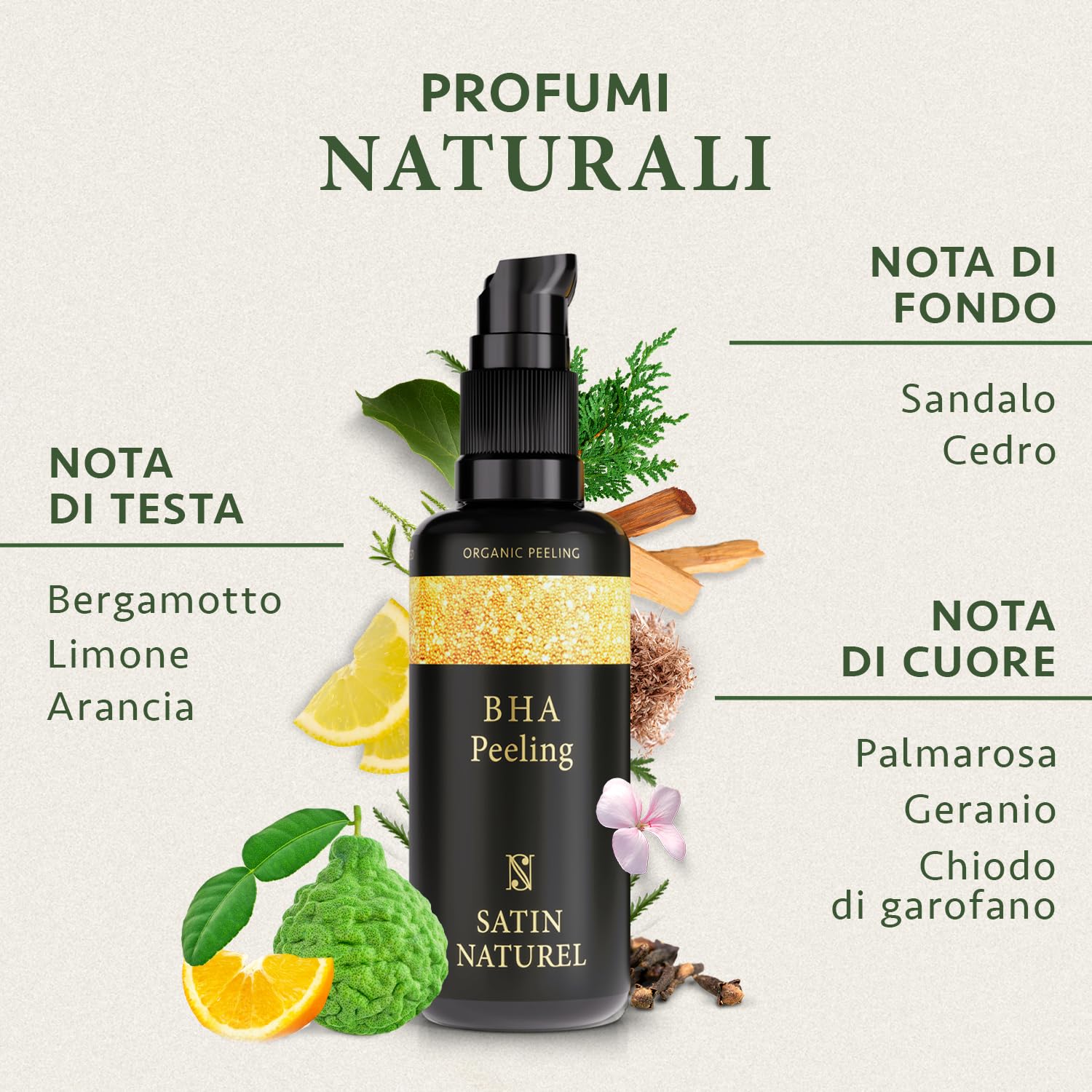 Satin Naturel Salicylic Acid 100ml – Esfoliante Viso con Aloe Vera, Oli Naturali e Tocopherol – Detergente Delicato, Idratante, Rivitalizzante e Nutriente per Pelle Sensibile e Normale
