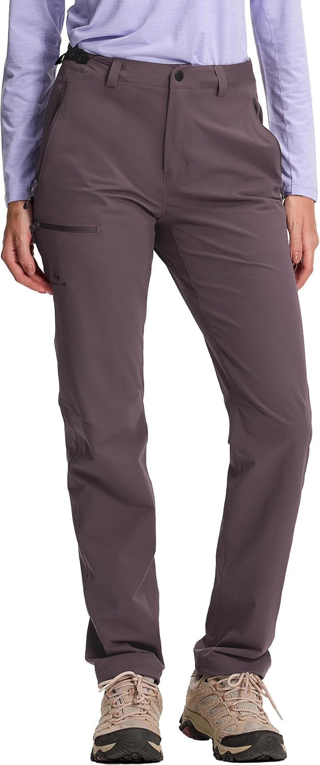 Pioneer Camp Women's Hiking Travel Pants Quick Dry Lightweight Water Resistant Stretch Cargo Work Pants with Zipper Pockets