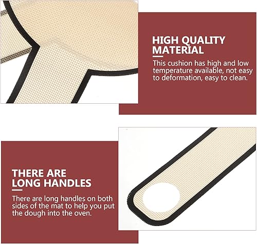 Miniatura 5 de Bread Basics - Alfombrilla de silicona para hornear con asas largas, alfombrilla de silicona para horno holandés, pan, masa para pastelería