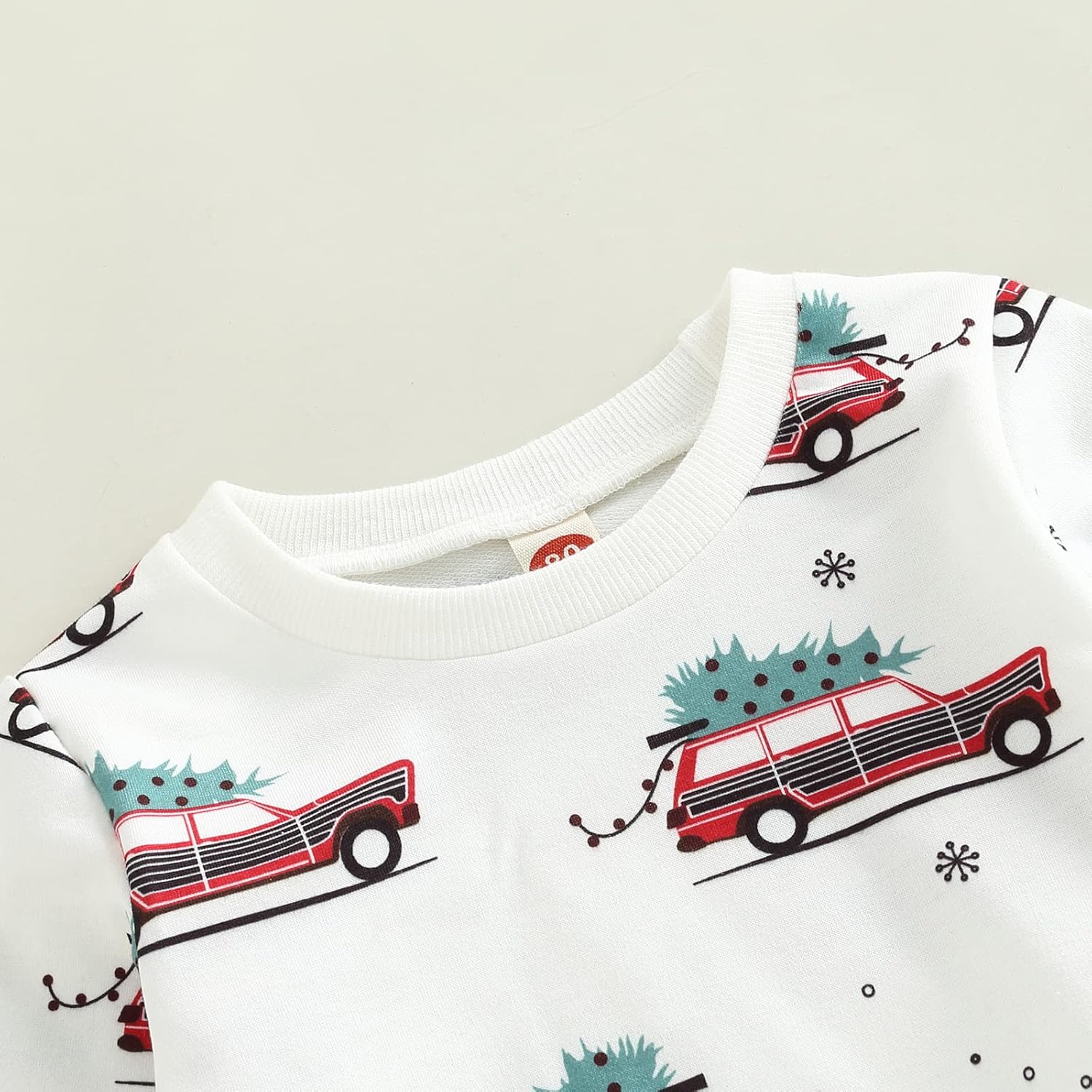 2Pcs Baby Christmas Outfit Girl Boy Xmas Car Crewneck Sweatshirt Long Sleeve Top Pants Set Fall Winter Clothes