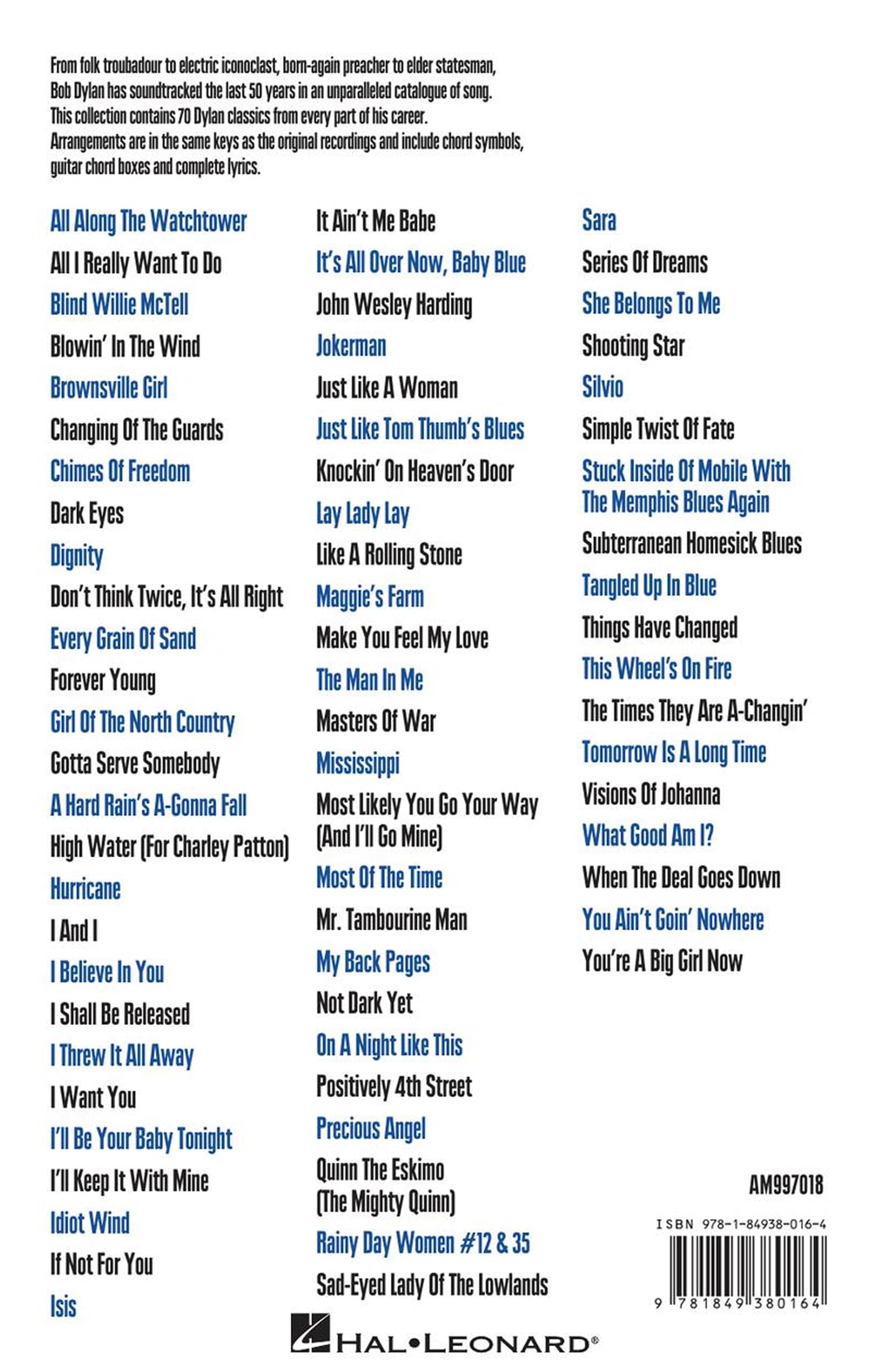 The Best Of Bob Dylan-Chord Songbook. Mandoline.