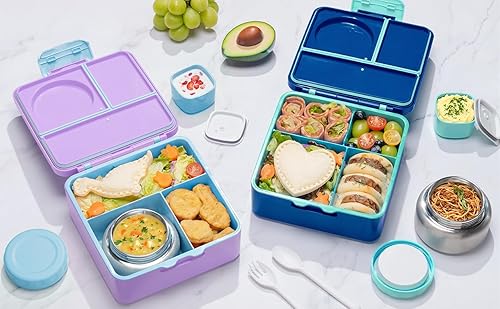 Miniatura 9 de Fimibuke Lonchera Bento para niños con tarro de comida, caja Bento a prueba de fugas con tarro de comida aislado de 8.5 onzas, bolsa de almuerzo y