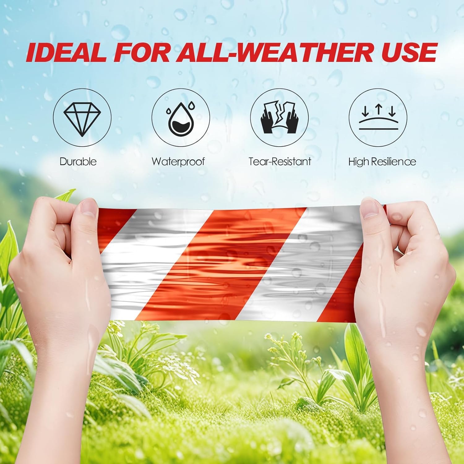 Bird Scare Tape 656ft (4 Rolls) - Reflective Bird Repellent Tape for Garden, Farm, Fruit Trees, Balcony - Outdoor Effective Bird Deterrent Ribbon Devices - Image 4