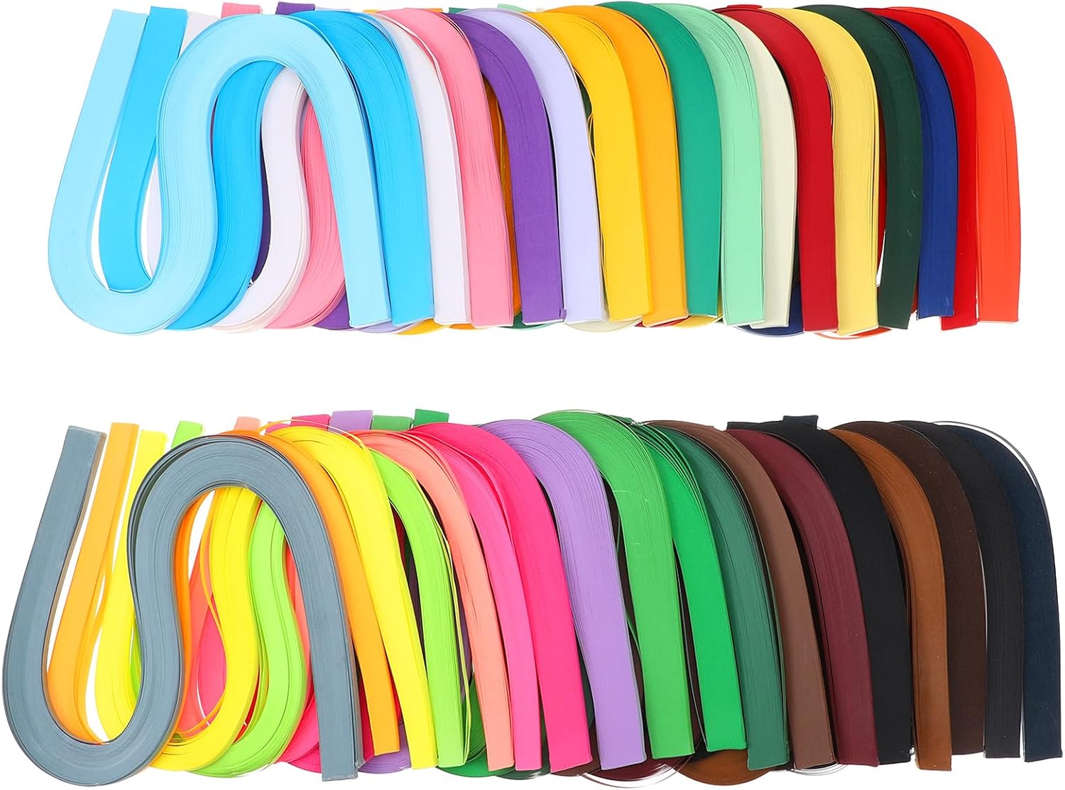Afcabakila 35 Colors 4200 Strips Paper Quilling Strips Set, 5mm Width 54cm Length Colorful Quilling Art Paper Strips for DIY Craft and Card Making