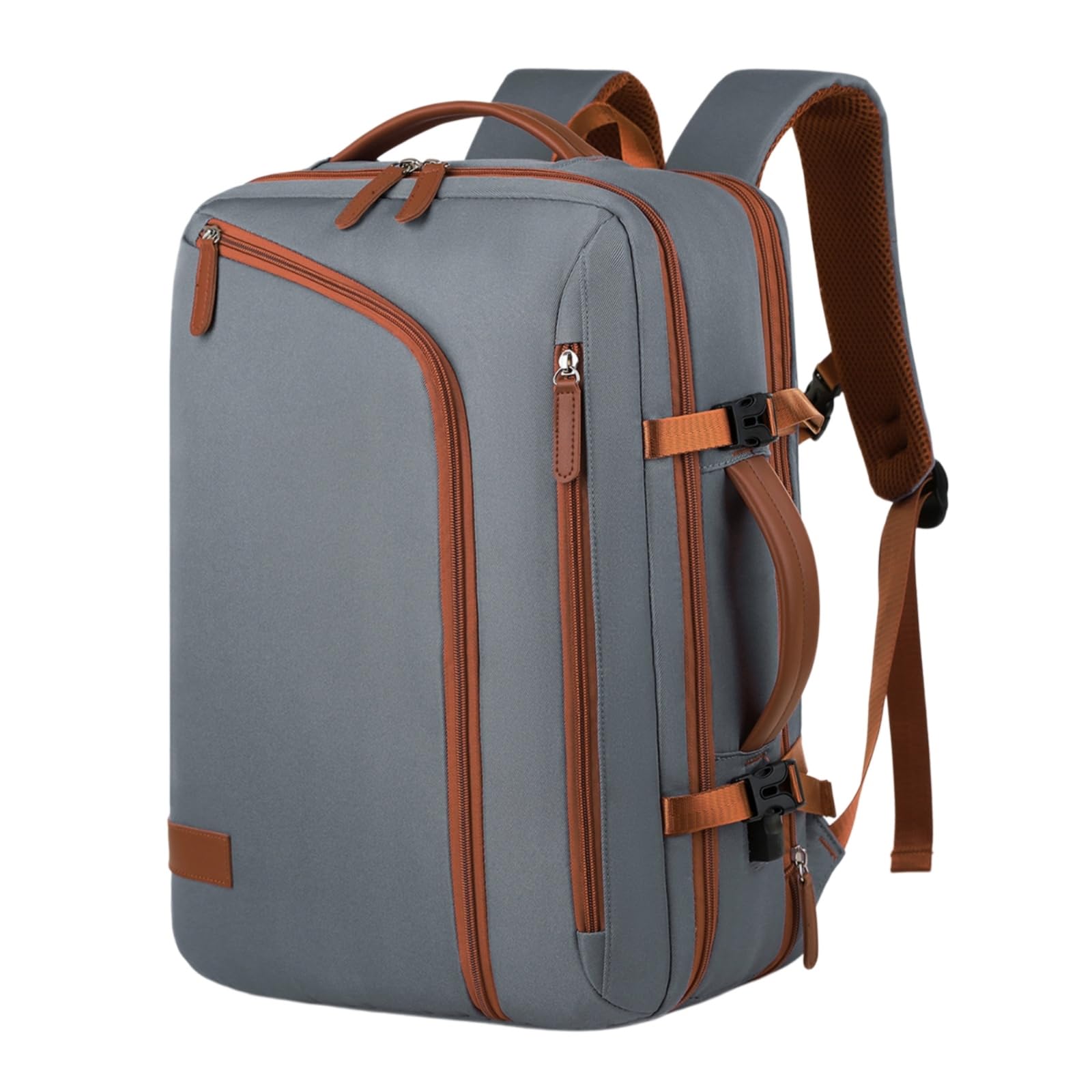 Zaino da Donna per Laptop di Grande capacità, Viaggio in Stile Semplice Affari, Lavoro E Uso Quotidiano-Grey