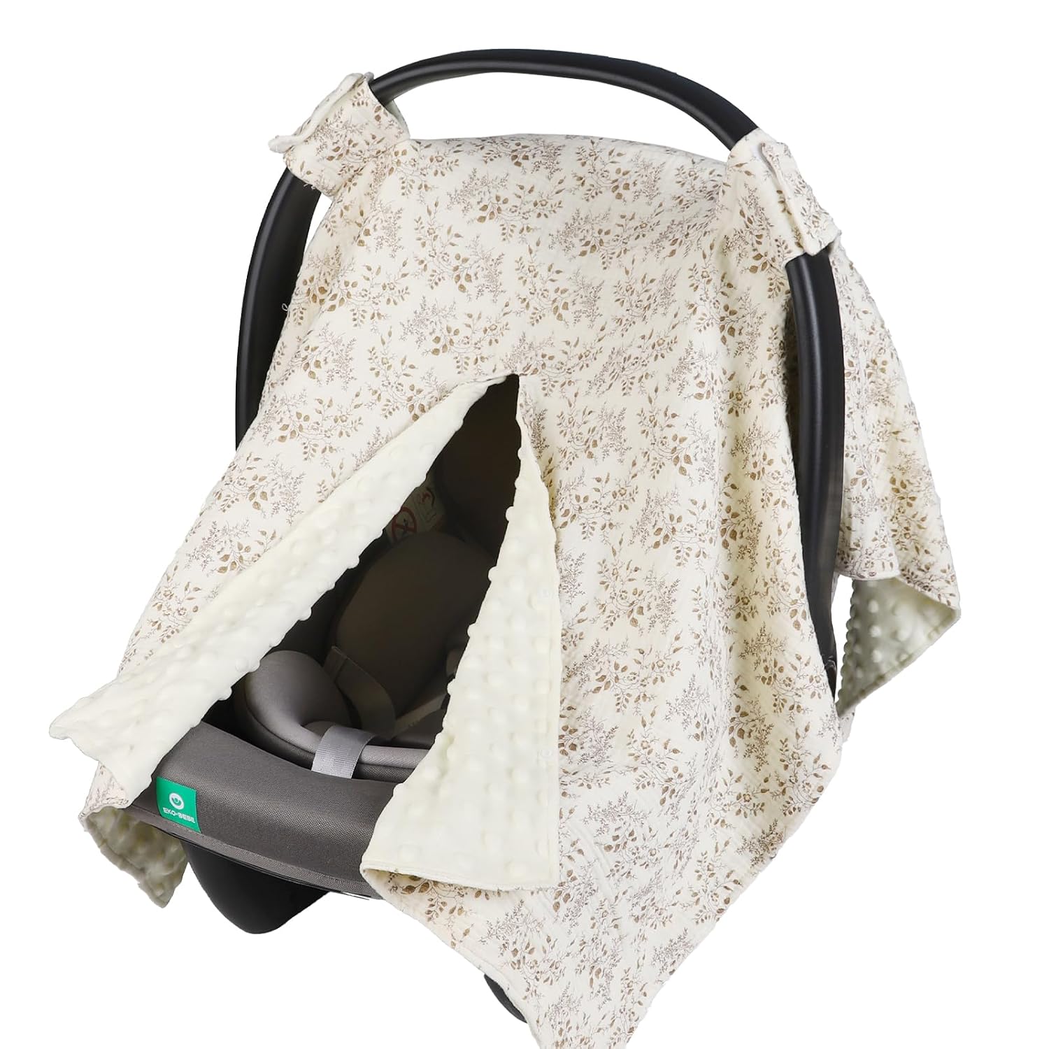 2-in-1 Baby Car Seat Cover, Baby Car Seat Canopy, Mom Nursing Cover，Easy to Install Shield，Multi-Purpose | Winter Warm & Summer Shade Use