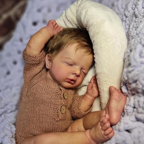 Miniatura 6 de Angelbaby Reborn - Muñeca de silicona realista recién nacida que se ve real de 20 pulgadas, bebés vivos con cuerpo de tela suave, hecho a mano, para