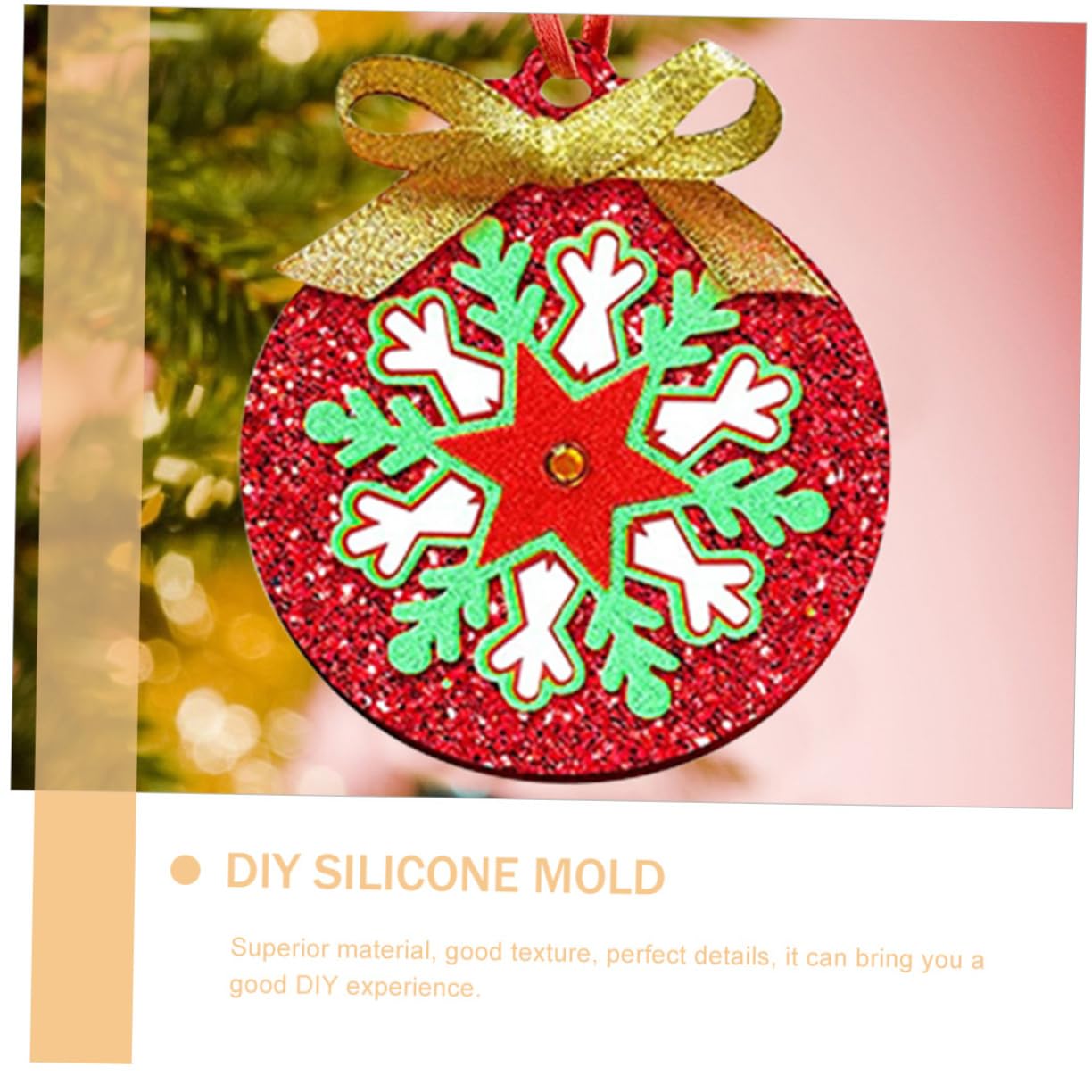 NUOBESTY 12pezzi Stampo Silicone Per Creazioni Fai Da Te Stampo Rotondo Per Plaque Natalizie e Portachiavi Silicone Flessibile Per Decorazioni Natalizie e Artigianato