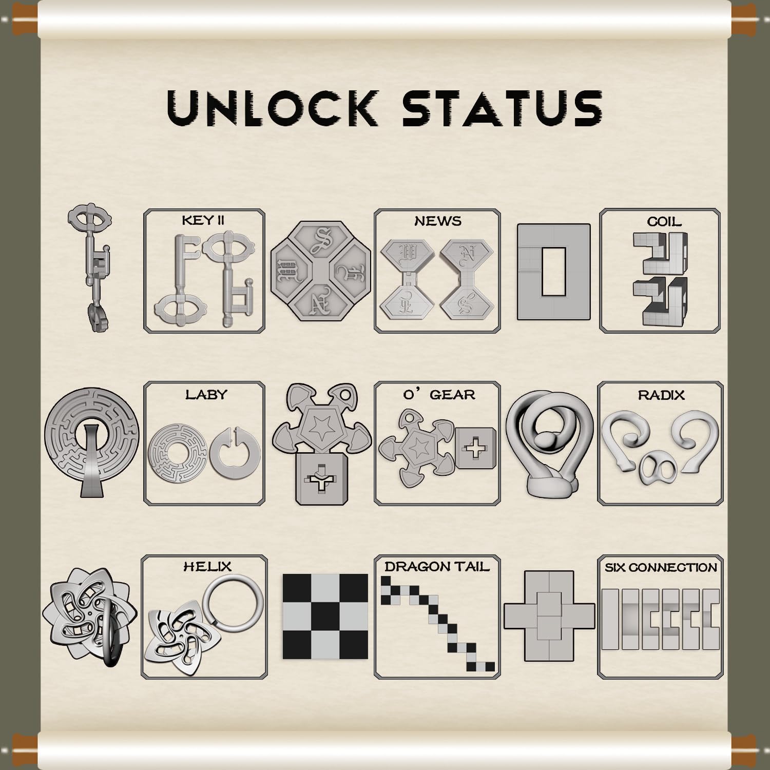 9PCS Metal Brain Teaser Puzzle Set – 9 Brain Teaser Puzzles with Display Rack, 3D Logic Puzzle Games for Adults & Teens, Fun Gift for Birthday, Christmas & Family Party