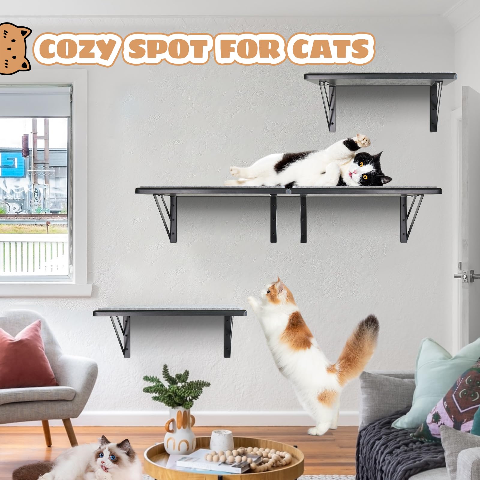 Kratzbäume Katzenregale Wandhalterung Katzenwand Möbel Katzenkratzbaum