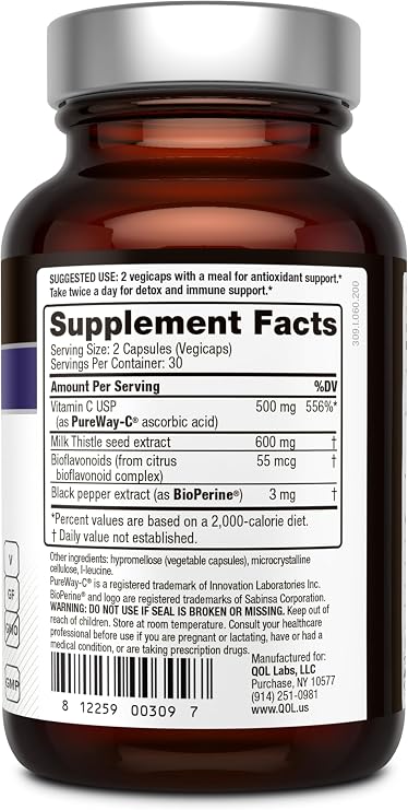Quality of Life AHCC Kinoko Platinum and Advasorb Vitamin C - Immune Support Bundle