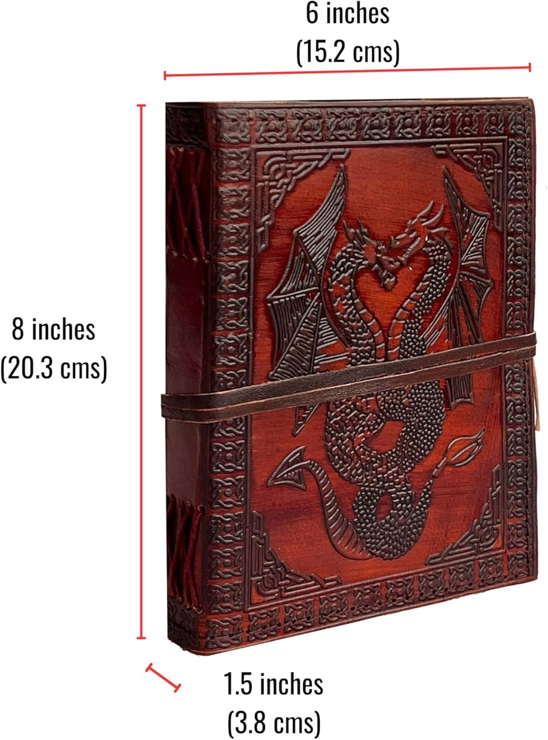 A5 cm double dragon Leather Blank Notebook grimoire leather journal book of shadows spell book leather diary journal notebook sketchbook gift for artists