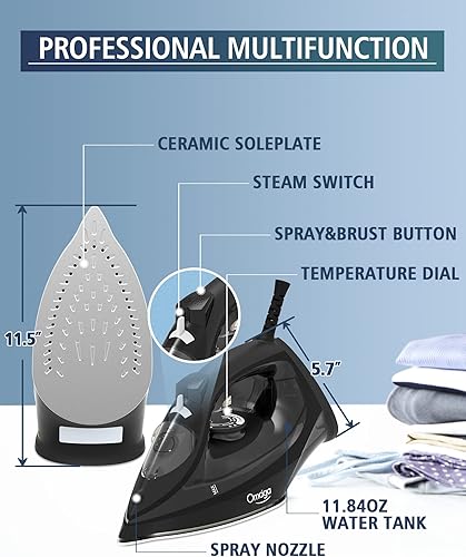 Miniatura 7 de Juego de plancha de vapor para el hogar, planchado eficiente, fácil de transportar, adecuado para todo tipo de prendas