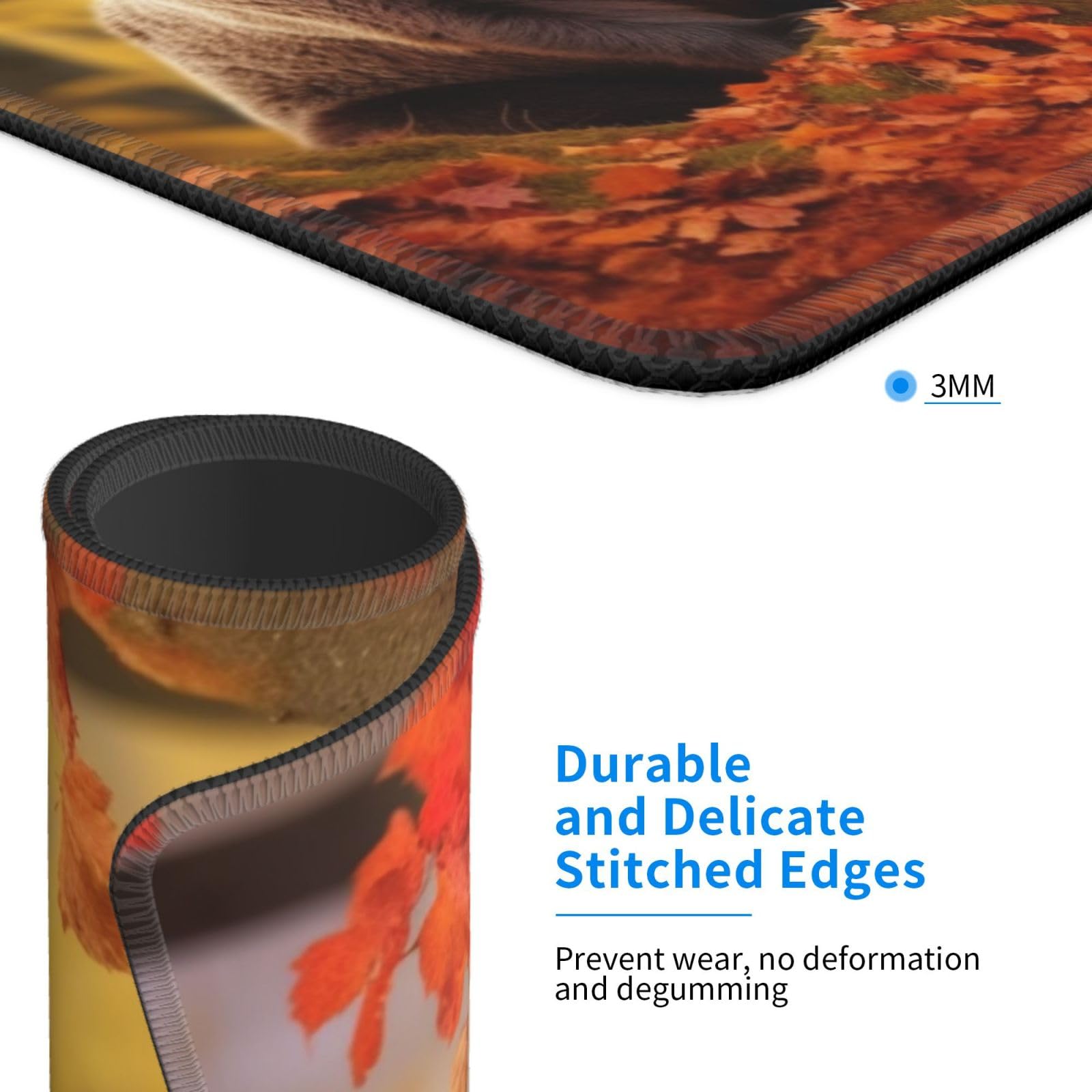 ヒグマ　マウスパッド Amazon.co.jp: 秋のヒグマ マウスパッド ステッチエッジ 快適な