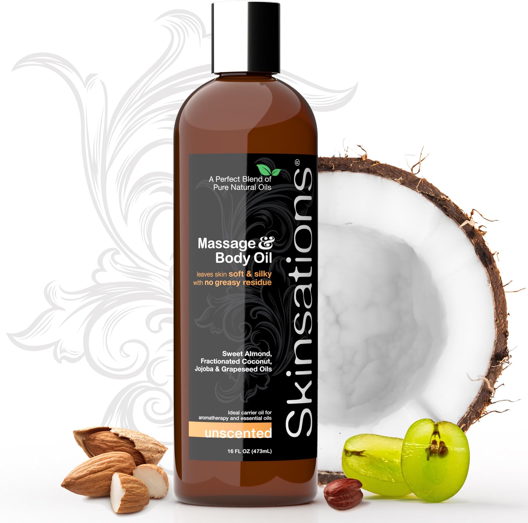 Skinsations Unscented Massage Oil for Massage Therapy