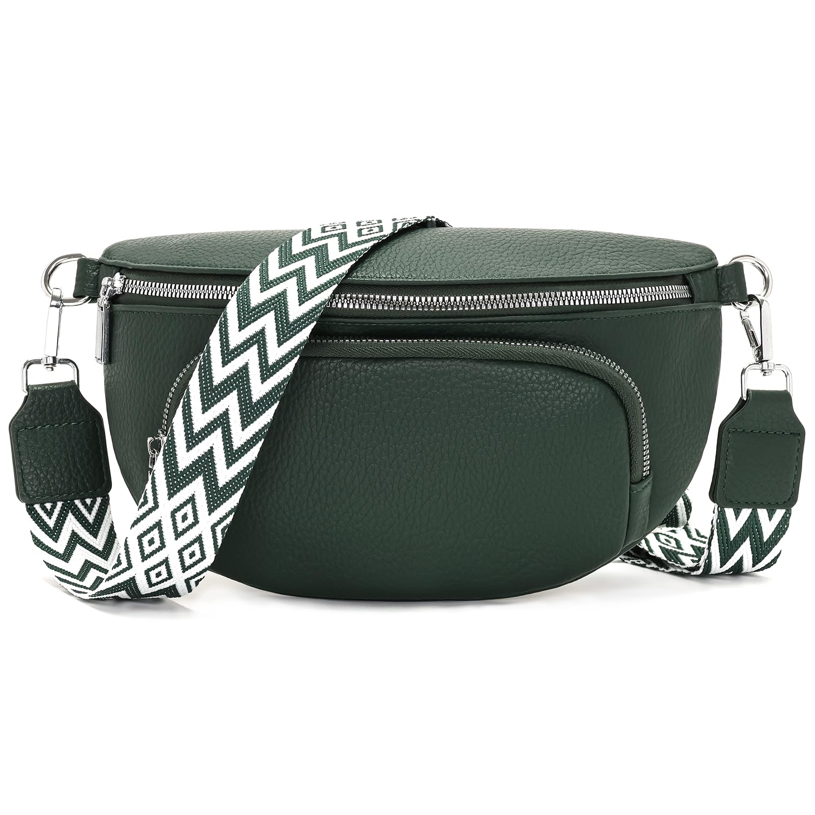 Rorimyth Riñonera Mujer Verde Oscuro Bolso Cintura Mujer Bolso Bandolera