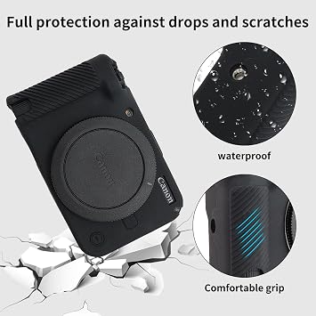 VOVMOEYA Camera Case for Canon EOS R50 V with 2PCS 0.25mm Screen Protector, canon eos r50v silicone case, Soft Protective Lightweight