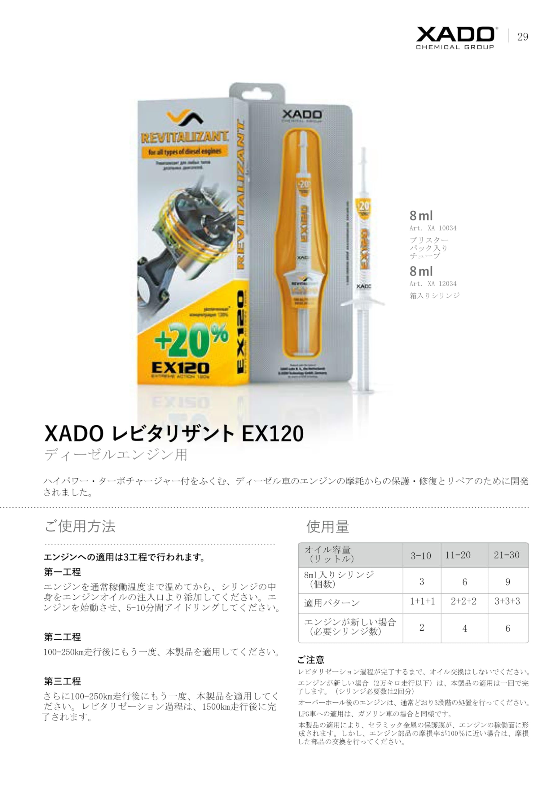 Amazon.co.jp: XADO(ハドゥー) レビタリザントEX120 for