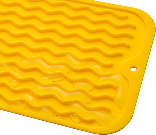 Miniatura 1048 de Tapete de silicona para secado de platos para múltiples usos, fácil de limpiar, ecológico, resistente al calor, tapete de silicona para encimera