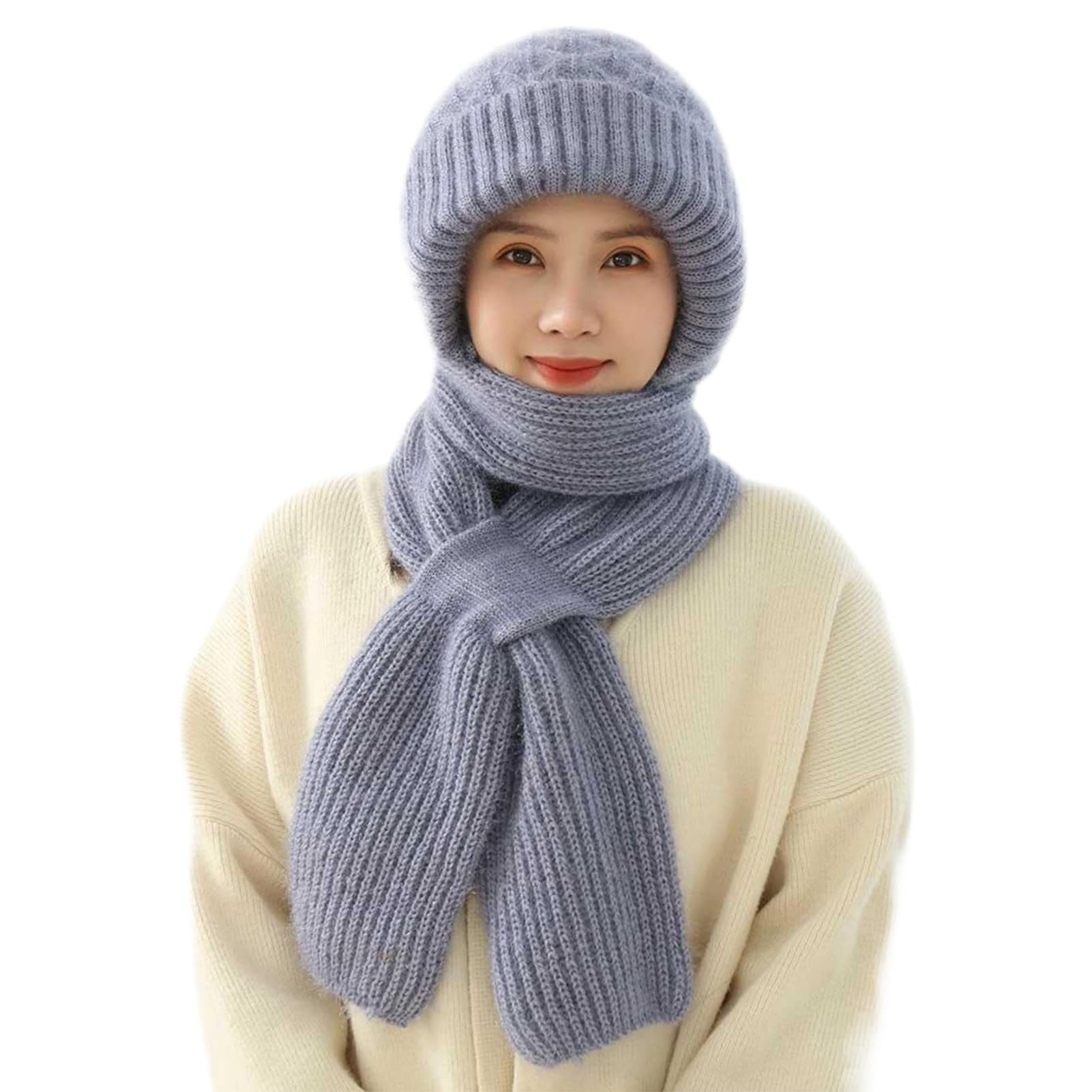 Damen Winter Set Mtze Schal Handschuhe  Weiches Dreilagiges Strickset Fr  Kaltes Wetter, Warm & Stylisch