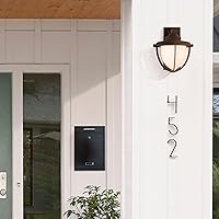 Vista 3 de MA36b Buzón montado en la pared, grano de cáscara de naranja negro