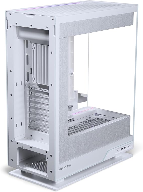Phanteks Evolv X2 Mid-Tower PC Case with 900-LED Matrix Display, Triple Tempered Glass Panels, Vertical Cooling Design, E-ATX Support, NEXLINQ Compatible – Grey White