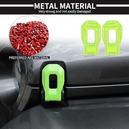 Miniatura 83 de Voodonala Para Jeep JL ABS Capó Cierres de Hebilla del Motor Cierre de Capó Cubierta Decoración Cubierta de Protección para Jeep Wrangler JL JLU Azul