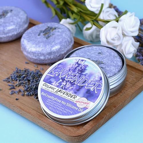 Miniatura 8 de Barra de champú de lavanda para el cabello, jabón de champú de lavanda, limpieza profunda para prevenir la pérdida de cabello, barra de champú de