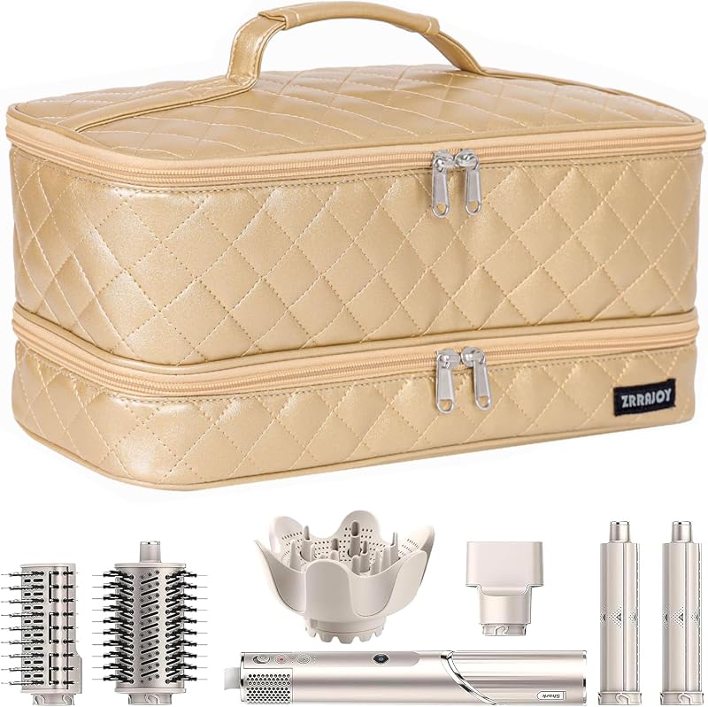 Estojo de viagem com dois compartimentos ZRRAJOY para Shark FlexStyle, Shark 430/440 e acessórios Dyson Airwrap, modelo LS12
