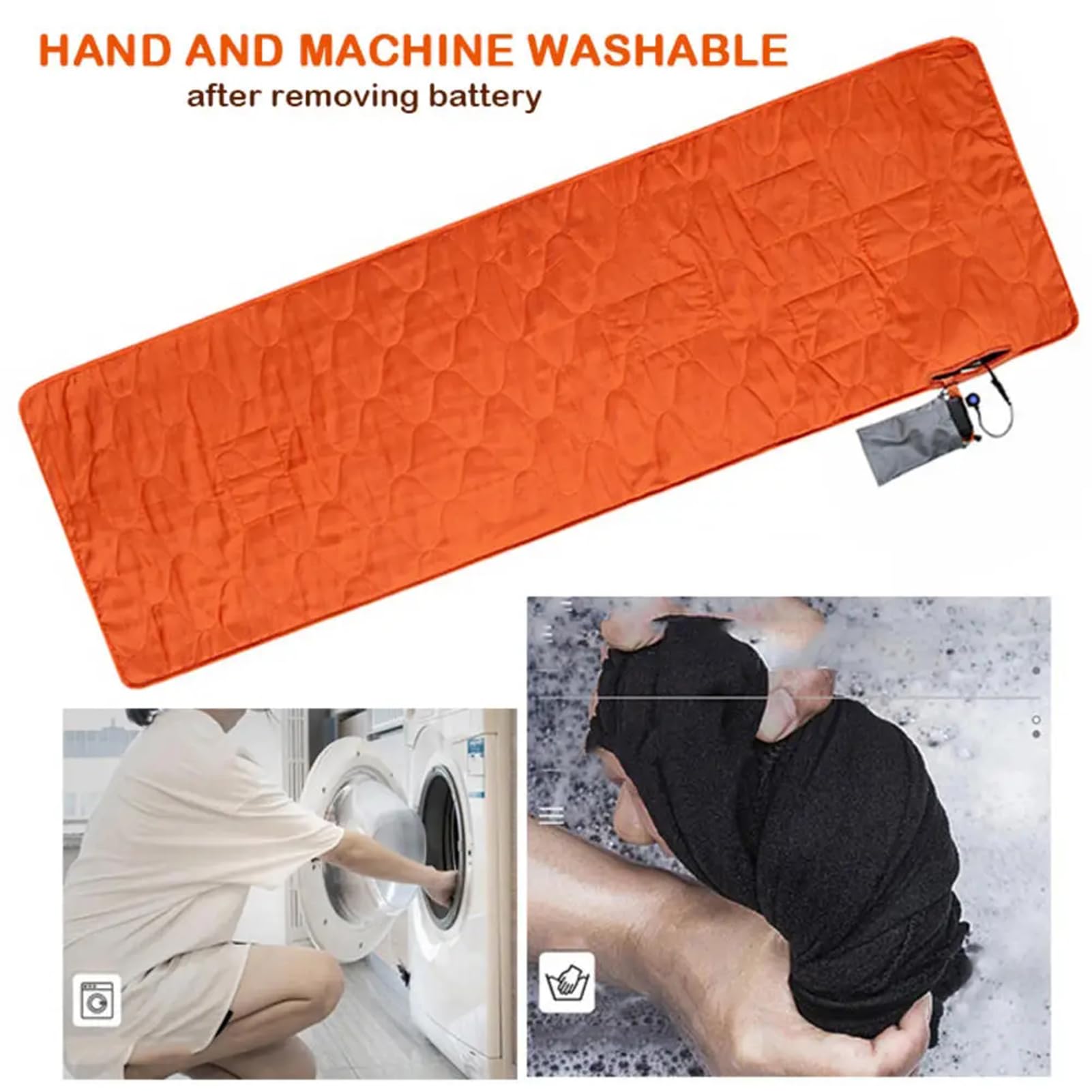 Forro para Saco De Dormir con Doble Calefacción, Almohadilla Térmica Eléctrica USB, Calentador para Acampar, Manta Calefactora Portátil para Clima Frío para Interiores Y Exteriores