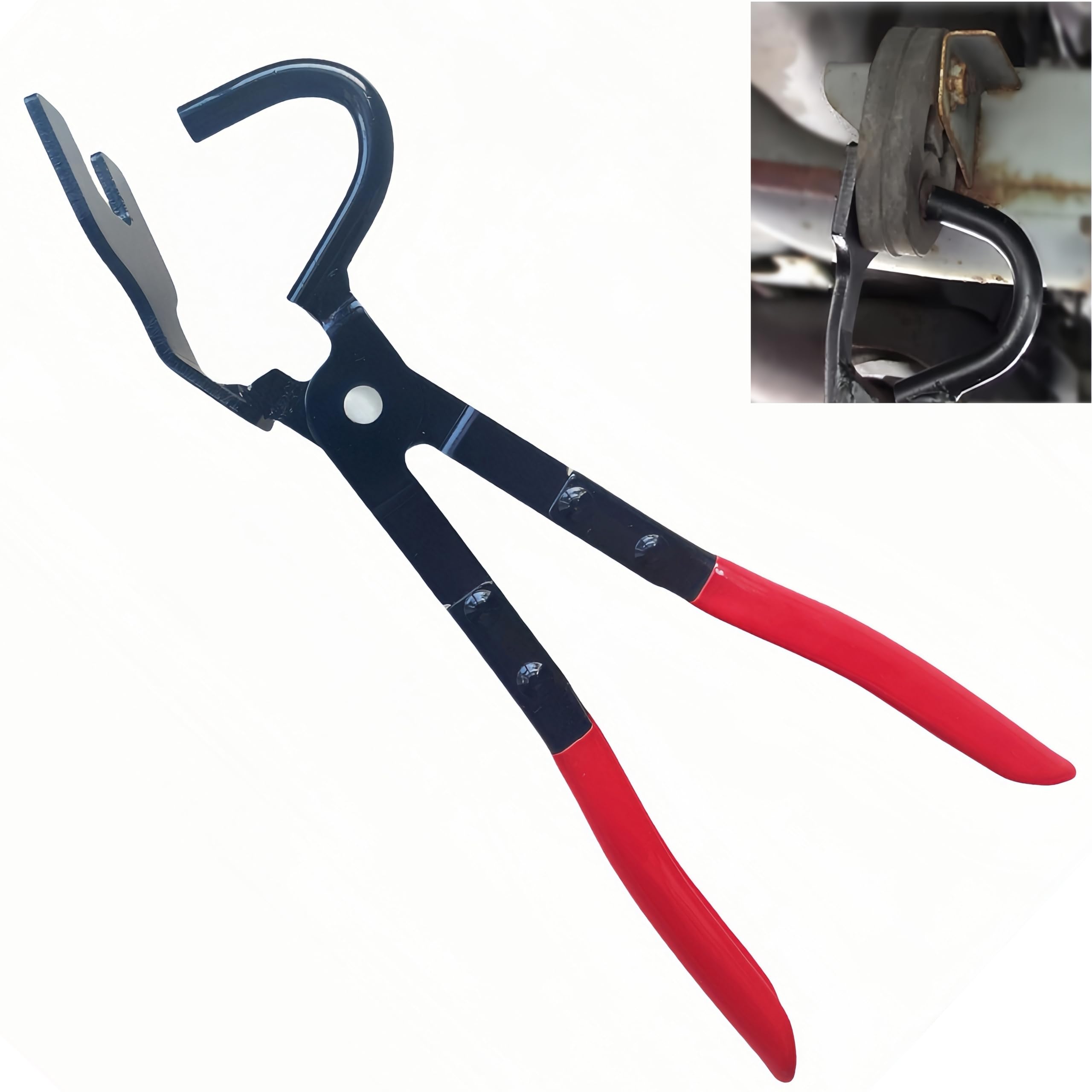 Exhaust Hanger Removal Tool -Rubber Bracket and Exhaust Hanger Separation Pliers，38350 Muffler Exhaust Hanger Removal Pliers Compatible with All Exhaust Rubber Hangers