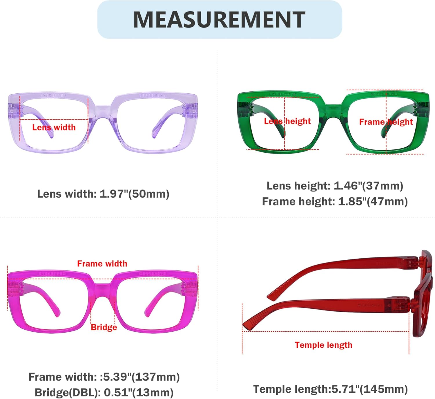 Eyekepper Metalless Screwless Spring Hinge Reading Glasses for Women - 6 Pack Durable Ladies Readers +3.75 - Image 3