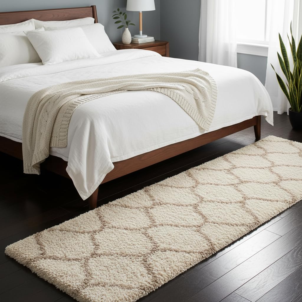 Naze Luxury Shaggy Runner Rug - Soft & Plush -20
